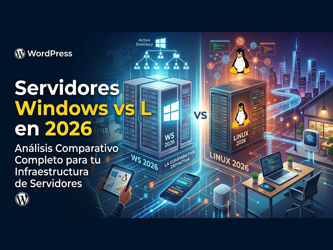 Comparativa entre servidores Windows Server y Linux en 2026
