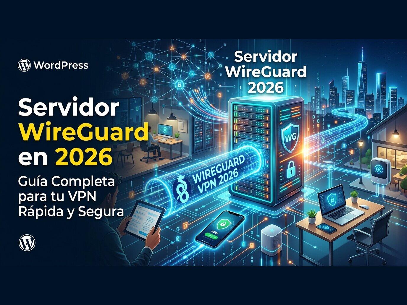 Servidor WireGuard 2026: guia completa para montar una VPN rapida y segura